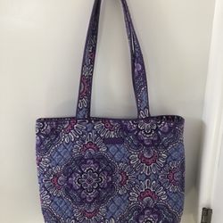 Vera Bradley Lilac Tapestry Pattern Quilted Tote Bag