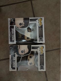 Game of Thrones Funko Pop Lot - Jon Snow #49 & Bran Stark #67