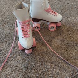 Roller Skates Sole Mates White Pink