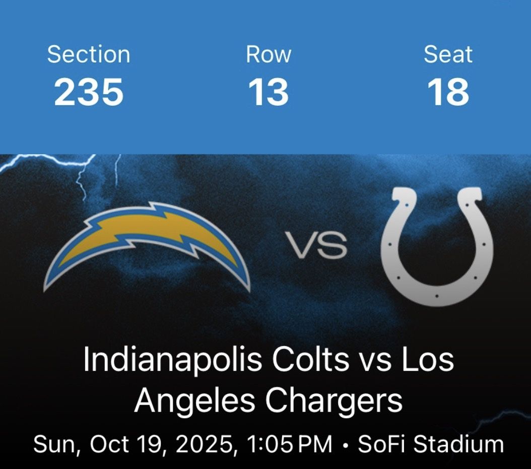 Chargers VS Colts 