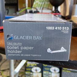 Glacier Bay Treyburn Double Post Toilet Paper Holder in Chrome