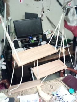 Hanging Ladder Shelf Or Plant Surfaces