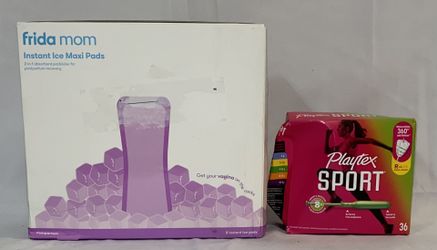 Frida Mom Instant Ice Maxi Pads w/ Playtex Sport Tampons