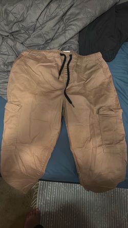 Men’s XL cuffed beige joggers