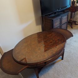 Antique Solid Oak Coffee Table 