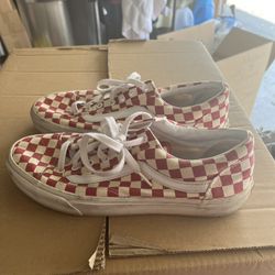 Vans Old School Red Allover Checkerboard Sneakers