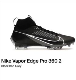 Brand New Nike Vapor Edge Pro 360 2 Black Iron Grey Football Cleats Men Size 14