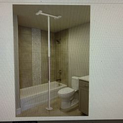 Tension Mounted Security Pole Elderly Floor To Ceiling Transfer Stability Bathroom Grab Bar Padded