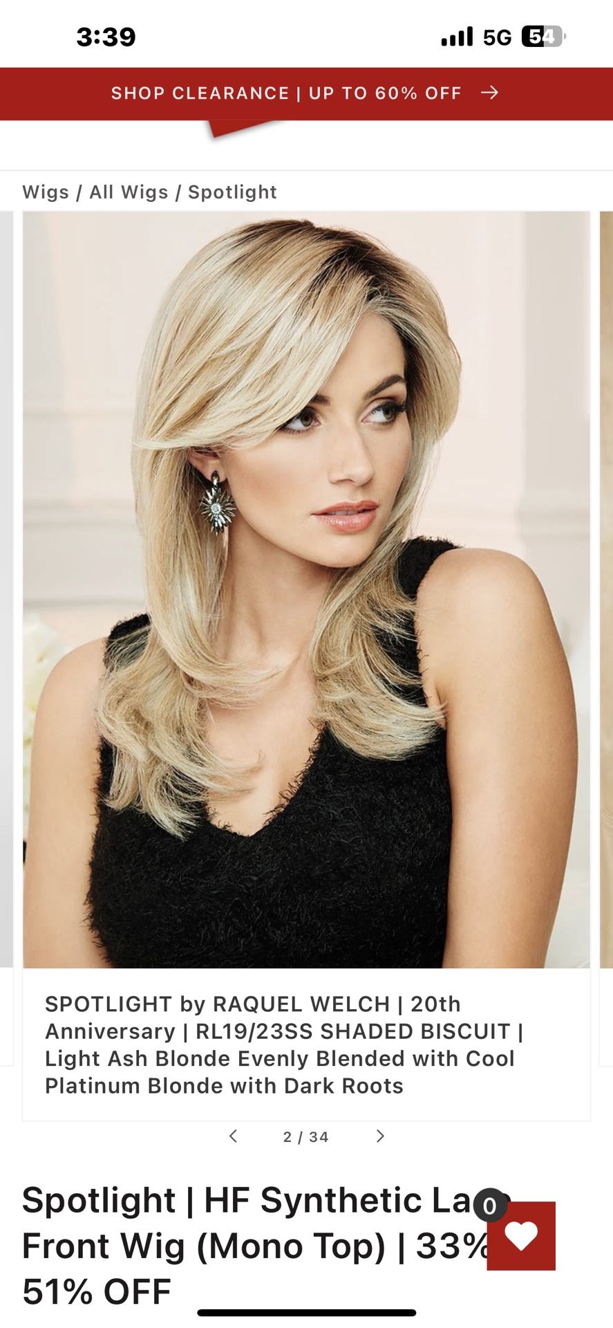 Synthetic Wig Raquel Welch Wigs Spotlight Spotlight Elite Wig