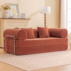 63” Teddy Sofa / Teak New York dupe! Convertible sofa couch