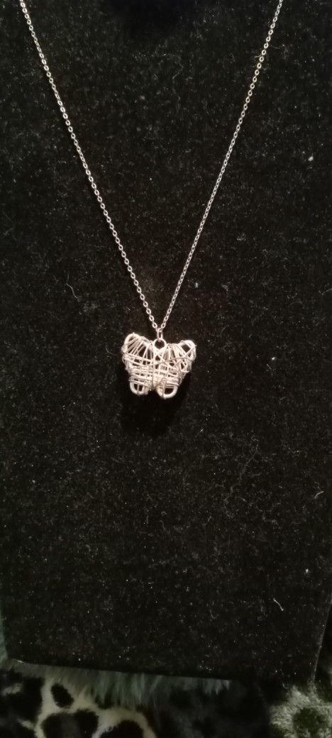 Wire Butterfly Necklace