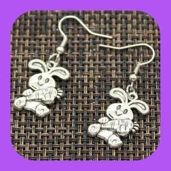 New Adorable Spring Bunny Love Earrings - Easter