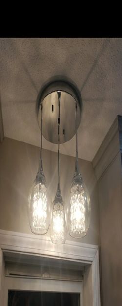 3 - Light Cluster Dome Pendant with Crystal Accents