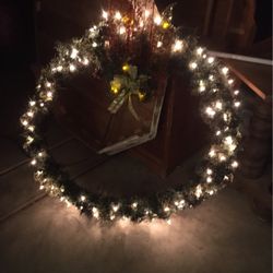 Wreath with lights