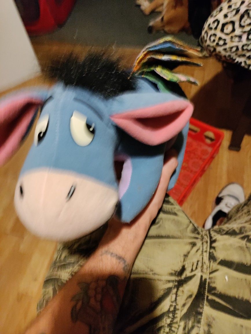 Eeyore Disney Plush With Story Book On His Back