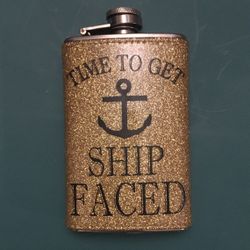 Glamorous designer flask- brand new