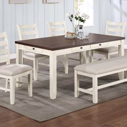Dining Table Set With Bench 
