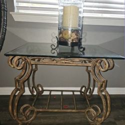 Glass Iron Table 