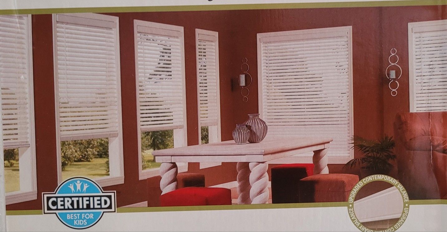 Designers Touch 43x72 " Cordles Faux Wood Blinds 2 Inch Brand New In The Box