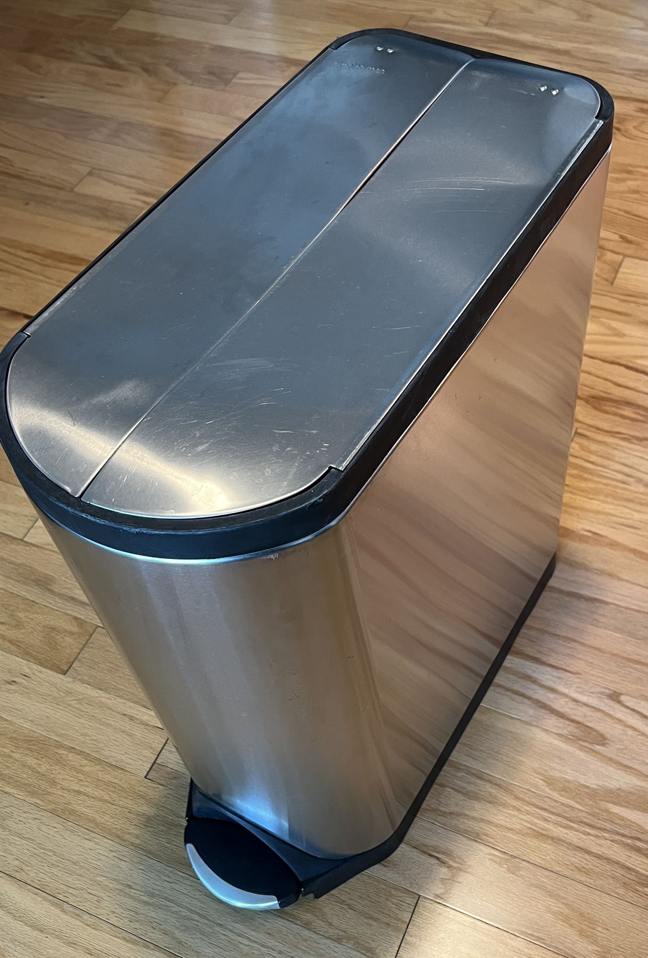 Simplehuman 38L Butterfly Step Trash Can Brushed Stainless Steel