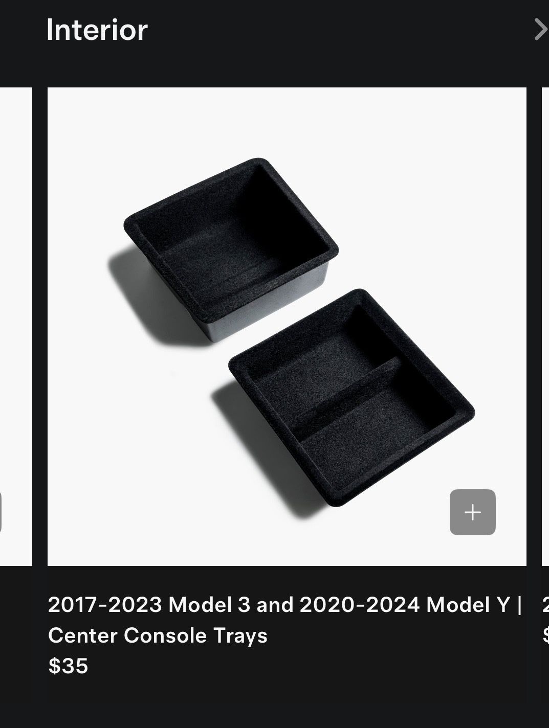 Tesla Model 3 Model Y Center console Trays