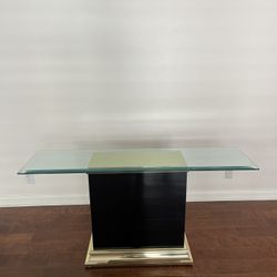 Console Table with Glass Top