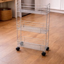 Slim 3-Tier Rolling Storage Cart