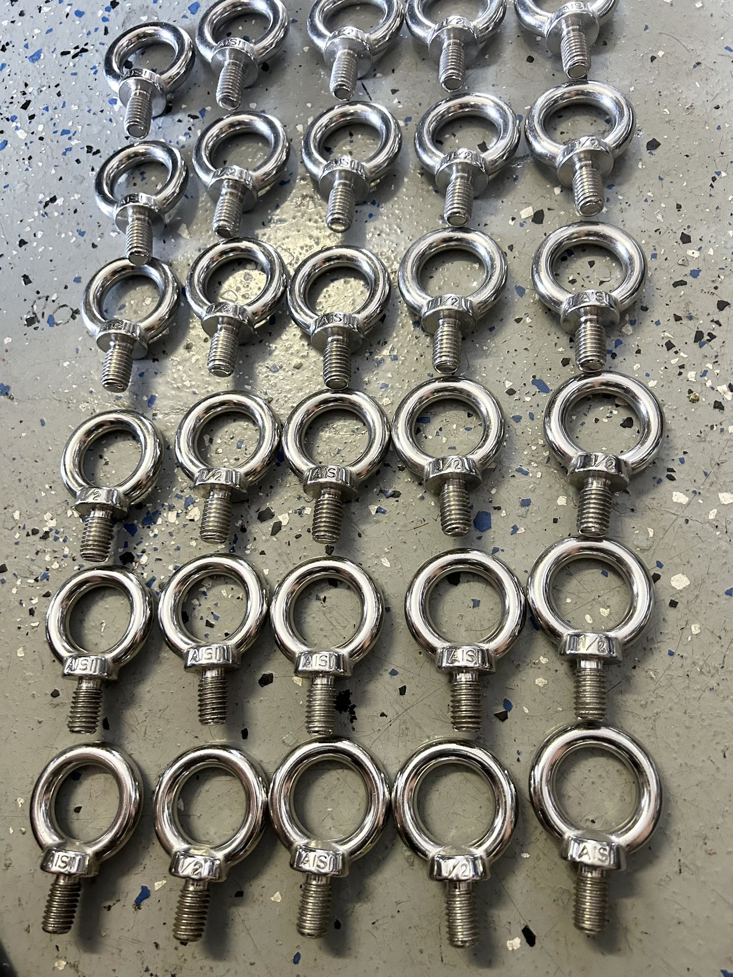 30 Pieces 1/2" AISI Stainless Steel Eyebolt