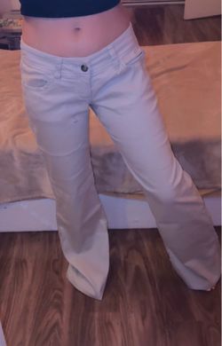 Level 99 Light Beige Newport Wide Leg Pants