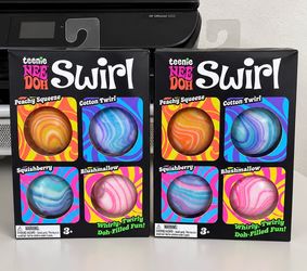 NeeDoh Teenie Swirl 4-Pack ā NEW in Box ā Squishy Fidget Toys