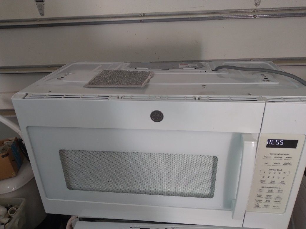 GE Microwave White.