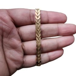 Gold Toned Chevron Arm Band or Bracelet