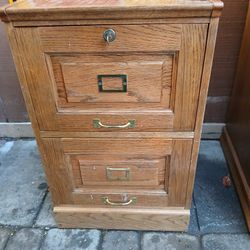 3 drawer oak filing cabinet