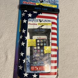 Aqua Case Floating 100% Waterproof 7" Smartphone Phone Case American Flag