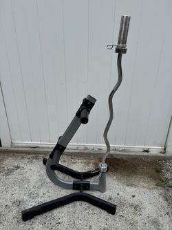 Tree rack and Olympic curl bar