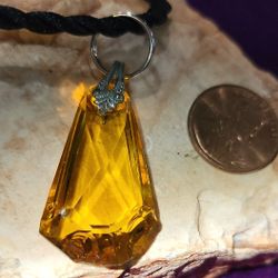 Teardrop Citrine Drop Pendant 