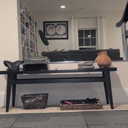 Black Wood Bench