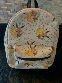 Pikachu Eevee Pokemon Mini Backpack missing front emblem