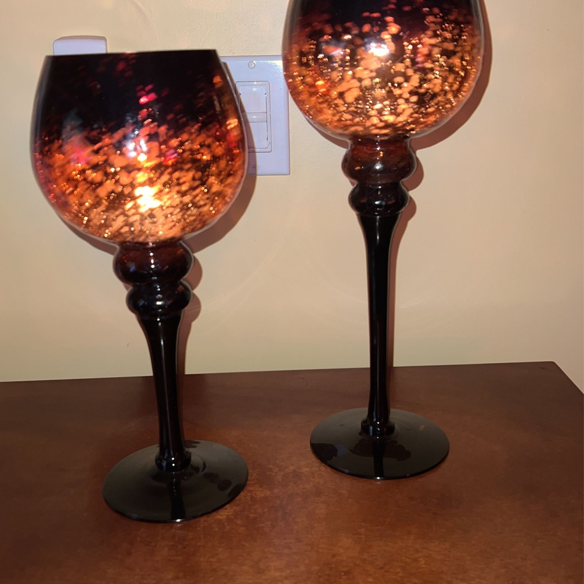 Mercury Glass Candle Holders