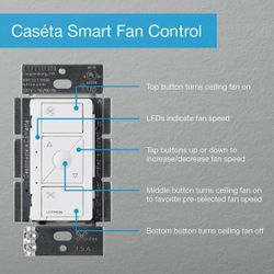 LUTRON Caseta WireLess WiFi Smart Fan Speed Control