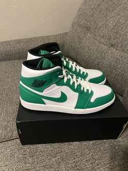 Jordan 1 Mid, Lucky Green, Size 11.5, New