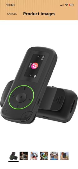 64GB wiwoo Sport Clip on MP3 Player with Bluetooth- Superlight Mini MP3 Player with Clip and Recorder(No FM), MicroSD Support, Shuffle Playback for Ru