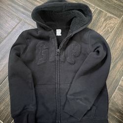 Black Gap fleece full zip hoodie