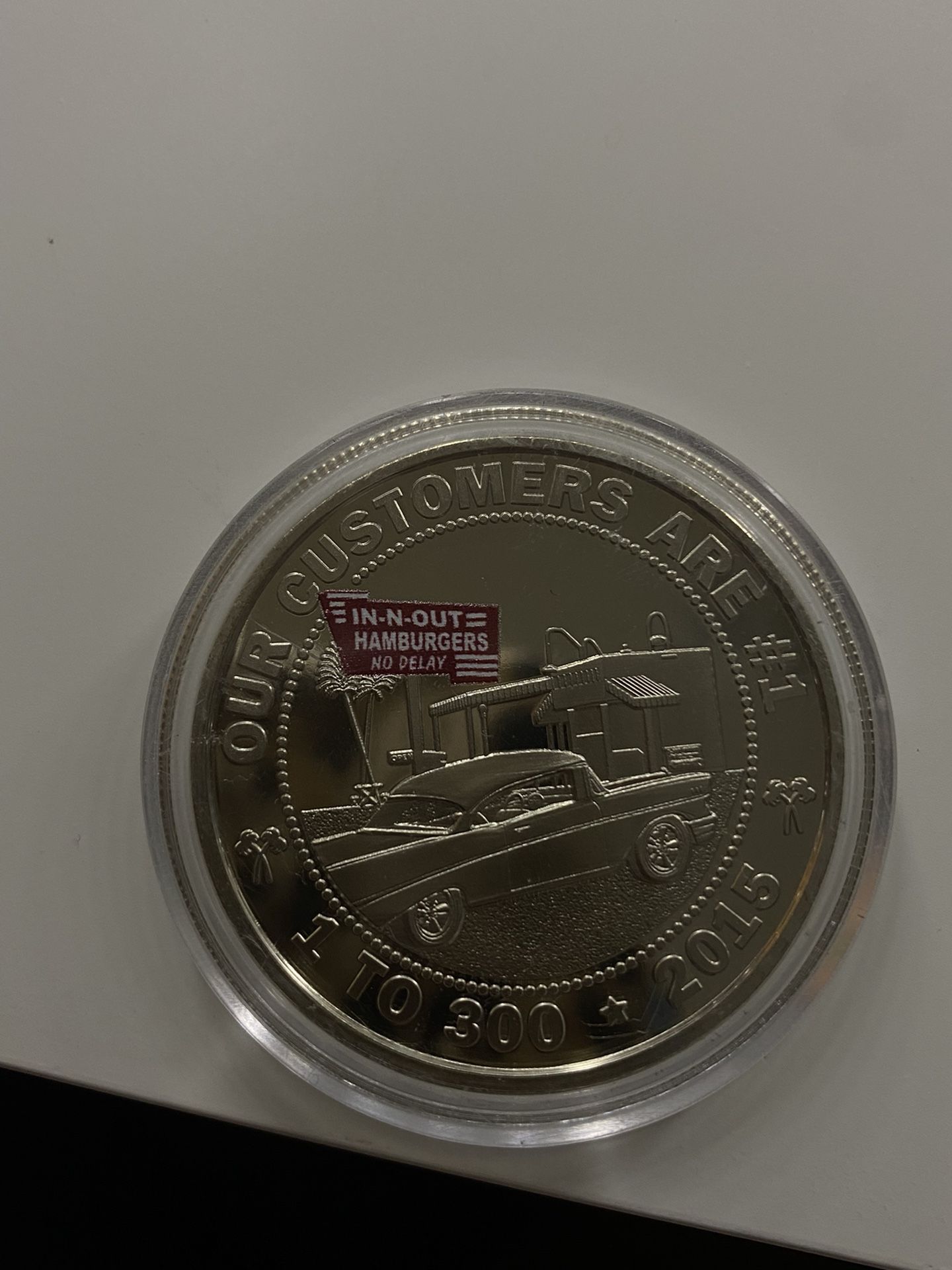 In N Out Burger Coin -Rare 300th Edition From 2015