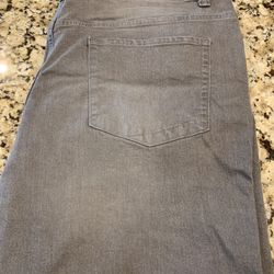Men’s Paper&Denium Brand Stretch Jeans Size 42 Waist/30 Inches Long, Gray, Tapered Legs