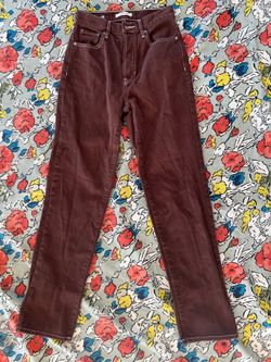PacSun Dad Jeans Size 24 – Burgundy/Oxblood – Excellent Condition