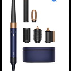 Brand New (Color Blue) Dyson Air Wrap Straight + Wavy