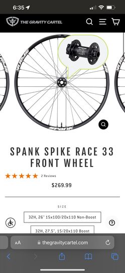 Spank Spike Race 33 Wheel