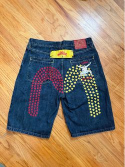 Evisu Heritage Indigo Genes Sumo Osaka Denim Jean Shorts