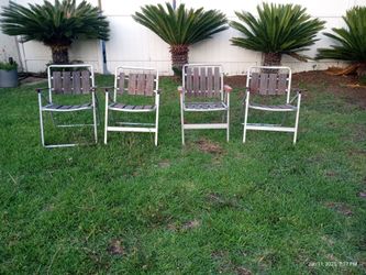 Vintage Aluminum Folding Lawn Chairs
